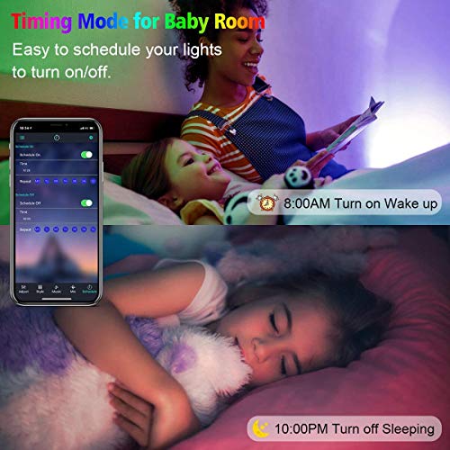 Tiras LED, L8star Tiras de Luces LED Smart 5050 Control APP,Luces Led Habitacion con Controlador Bluetooth Sincronizar, con Música Solicitar TV Dormitorio (5M)