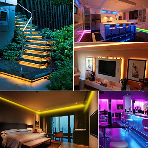 Tiras LED para TV, Fansteck Tira LED Música RGB 5050, Retroiluminacion LED de TV, Led Strip Multicolor 10M con 300 Leds 12V, 40 Botones Control Remoto, Impermeable IP65, para Habitación, Bar, Cocina