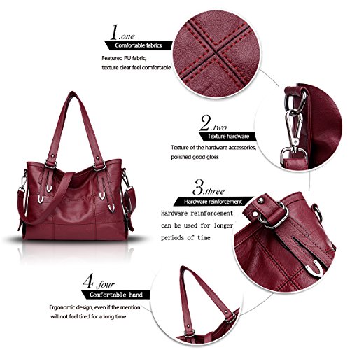 Tisdaini Bolsos de Mano Mujer Bolsos Bandolera Moda Gran Capacidad Casual Bolsos Totes Shoppers y Bolsos de Hombro Tisdaini Bolsos de Mano Mujer Bolsos Bandolera Moda Gran Capacidad Casual Bolsos Totes Shoppers y Bolsos de Hombro