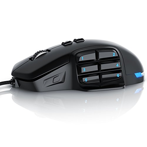 Titanwolf - System Ratón para juegos con una frecuencia de muestreo de 10000 dpi - 6 ajustes DPI - Botones de pulgar intercambiables - Modo de luz RGB - Plug y Play Titanwolf - System Ratón para juegos con una frecuencia de muestreo de 10000 dpi - 6 ajustes DPI - Botones de pulgar intercambiables - Modo de luz RGB - Plug y Play