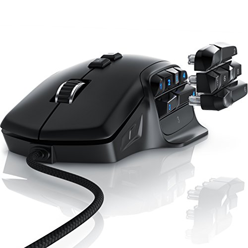 Titanwolf - System Ratón para juegos con una frecuencia de muestreo de 10000 dpi - 6 ajustes DPI - Botones de pulgar intercambiables - Modo de luz RGB - Plug y Play Titanwolf - System Ratón para juegos con una frecuencia de muestreo de 10000 dpi - 6 ajustes DPI - Botones de pulgar intercambiables - Modo de luz RGB - Plug y Play