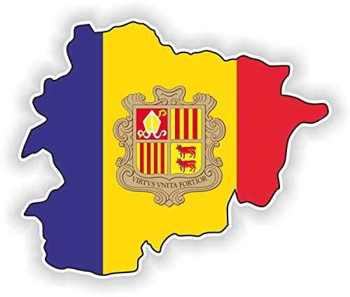 Tiukiu Calcomanía de Silueta de Mapa de Andorra portátil, Libro, Nevera, Guitarra, Casco de Motocicleta, Caja de Herramientas, Puerta de PC, Barco Tiukiu Calcomanía de Silueta de Mapa de Andorra portátil, Libro, Nevera, Guitarra, Casco de Motocicleta, Caja de Herramientas, Puerta de PC, Barco