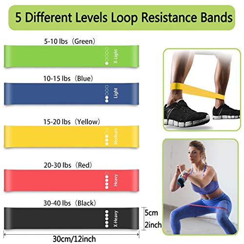 TIYUPA Elástica Bandas De Resistencia Conjunto, 5 Piezas Tensión De Cinturón De Látex Ejercicio Bandas, Banda De Bucle de Yoga Gimnasio Estiramiento Fuerza para Entrenamiento Fisioterapia Ientre TIYUPA Elástica Bandas De Resistencia Conjunto, 5 Piezas Tensión De Cinturón De Látex Ejercicio Bandas, Banda De Bucle de Yoga Gimnasio Estiramiento Fuerza para Entrenamiento Fisioterapia Ientre