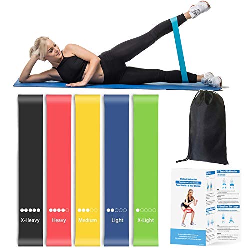TIYUPA Elástica Bandas De Resistencia Conjunto, 5 Piezas Tensión De Cinturón De Látex Ejercicio Bandas, Banda De Bucle de Yoga Gimnasio Estiramiento Fuerza para Entrenamiento Fisioterapia Ientre TIYUPA Elástica Bandas De Resistencia Conjunto, 5 Piezas Tensión De Cinturón De Látex Ejercicio Bandas, Banda De Bucle de Yoga Gimnasio Estiramiento Fuerza para Entrenamiento Fisioterapia Ientre