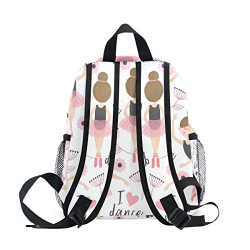 TIZORAX Ballerinas Ballet Girl Mochila de viaje ligera para niños y niñas