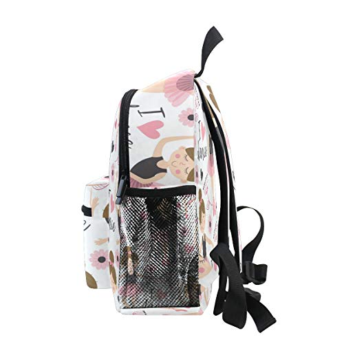 TIZORAX Ballerinas Ballet Girl Mochila de viaje ligera para niños y niñas