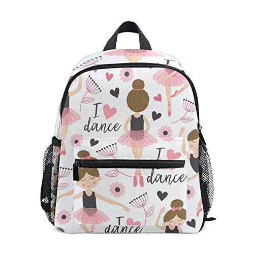 TIZORAX Ballerinas Ballet Girl Mochila de viaje ligera para niños y niñas