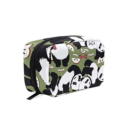TIZORAX - Bolsa organizadora de viaje para mancuernas de panda con estilo de vida saludable TIZORAX - Bolsa organizadora de viaje para mancuernas de panda con estilo de vida saludable