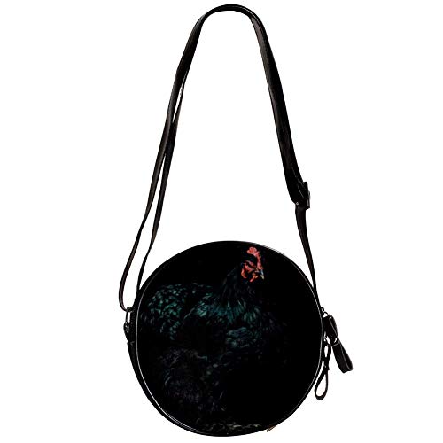 TIZORAX Rooster - Bolso bandolera circular para mujer y niña