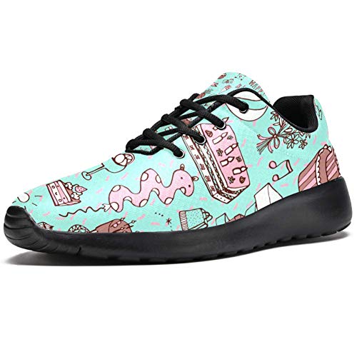 TIZORAX Zapatillas de correr para hombres, tartas de cumpleaños y regalos de moda zapatillas de malla transpirable senderismo tenis zapatos de tenis, color Multicolor, talla 46 EU TIZORAX Zapatillas de correr para hombres, tartas de cumpleaños y regalos de moda zapatillas de malla transpirable senderismo tenis zapatos de tenis, color Multicolor, talla 46 EU