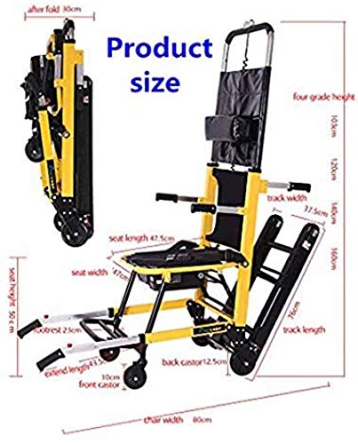 TJZY Escalera Eléctrica Que Sube La Silla De Ruedas, Ancianos Portátiles Tripulados Plegables Subiendo Y Bajando Escaleras Silla De Ruedas TJZY Escalera Eléctrica Que Sube La Silla De Ruedas, Ancianos Portátiles Tripulados Plegables Subiendo Y Bajando Escaleras Silla De Ruedas