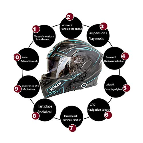 TKer Bluetooth Integrado Casco de Moto Modular de Cara Completa abatible con Doble Visera para Hombres y Mujeres Adultos, Certificación ECE,Rojo,M TKer Bluetooth Integrado Casco de Moto Modular de Cara Completa abatible con Doble Visera para Hombres y Mujeres Adultos, Certificación ECE,Rojo,M