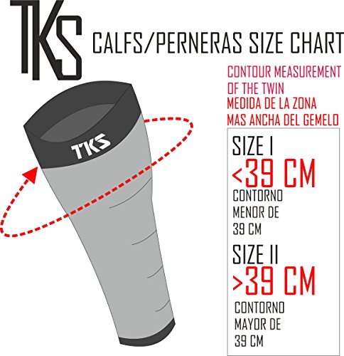 TKS ESPAÑA Perneras Modelo MONEGROS, para Running, Triatlon, Ciclismo, Senderismo, Crossfit, TRX (2(>39 CM))