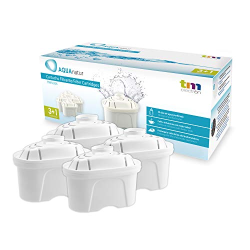 TM Electron Pack de 4 a 8 Meses de Filtros de Agua Compatibles con Las Jarras Maxtra, Multicolor, 4 Unidades