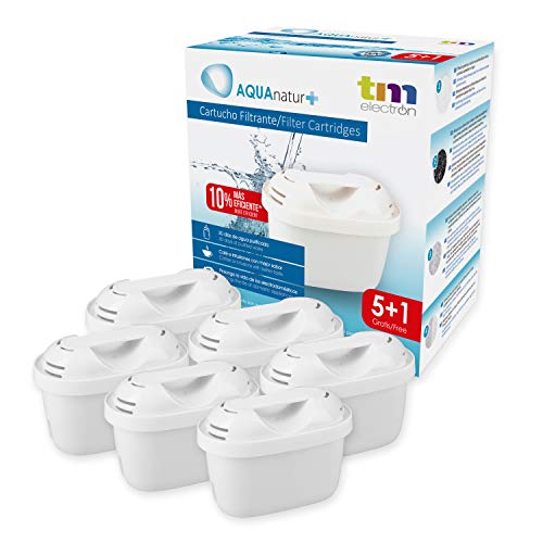 TM Electron TMFIL006+ Pack de 6 a 12 Meses de Filtros de Agua, Blanco, 6 Unidades