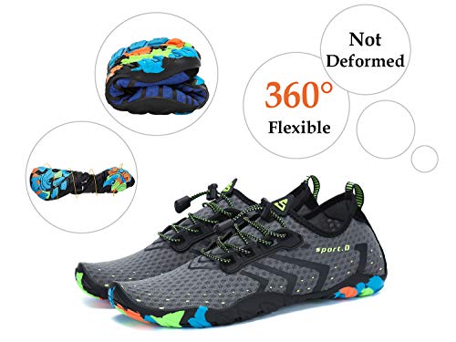 Tmaza Escarpines Mujer Zapatillas Agua Antideslizante Secado Rápido Zapatos de Surf para Buceo,Vela,Natacion Gris 37 EU Tmaza Escarpines Mujer Zapatillas Agua Antideslizante Secado Rápido Zapatos de Surf para Buceo,Vela,Natacion Gris 37 EU