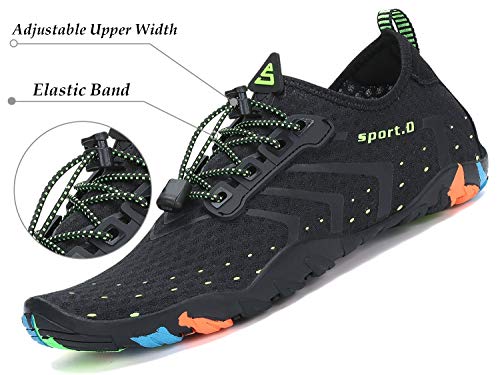 Tmaza Zapatos de Agua Mujer Secado Rápido Escarpines Piscina Respirable Antideslizante Escarpines Snorkel para Vela,Kayak,Buceo Negro 37 EU Tmaza Zapatos de Agua Mujer Secado Rápido Escarpines Piscina Respirable Antideslizante Escarpines Snorkel para Vela,Kayak,Buceo Negro 37 EU