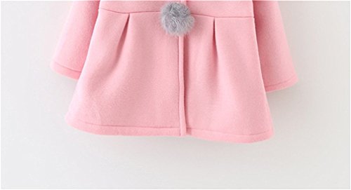 TMEOG Bebés Niñas Niños Chaqueta con Capucha Chaqueta de Algodón con Orejas de Conejo Otoño Invierno Abrigo Chaqueta Gruesa Ropa Caliente 9M-3 Años (2-3 Años, Rosa)