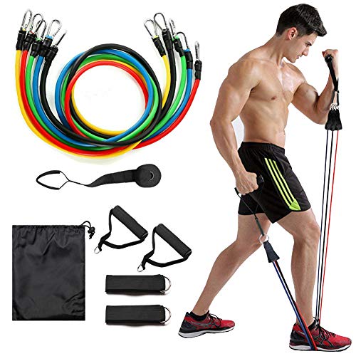 Tmtonmoon - Juego de Gomas Bandas de Resistencia Cintas Gomas Elasticas Fitness,Para Piernas y Glúteos, Equipo de Gimnasio en Casa con Anclaje de Puerta, Correa de Tobillo, Funda de Transporte Tmtonmoon - Juego de Gomas Bandas de Resistencia Cintas Gomas Elasticas Fitness,Para Piernas y Glúteos, Equipo de Gimnasio en Casa con Anclaje de Puerta, Correa de Tobillo, Funda de Transporte