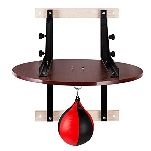 TnSok Perforación De Cuero del Soporte del Bolso Montado En La Pared Que Cuelga Plataforma Speedball Fitness Entrenamiento del Boxeo Bola de Velocidad (Color : Coffee, Size : 60x60x2cm)