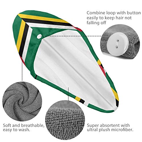 Toalla de microfibra con diseño de bandera de Dominica Toalla de microfibra con diseño de bandera de Dominica