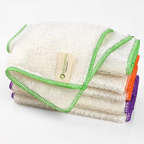 Toallas de bambú multiusos, 6 piezas, toallitas de limpieza, paños de cocina, antibacterianos, hipoalergénicos, lavables, 100% viscosa Toallas de bambú multiusos, 6 piezas, toallitas de limpieza, paños de cocina, antibacterianos, hipoalergénicos, lavables, 100% viscosa