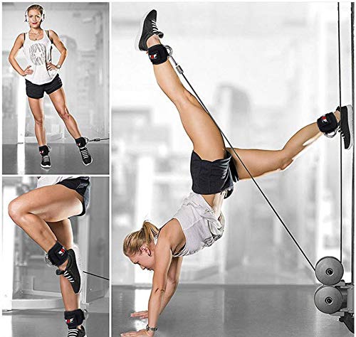 Tobillera para Polea by R2F - 2 Correas De Tobillo Acolchadas De Velcro con D Ganchos - para Entrenamiento De Piernas yglĂșteos En Polea Talla Ășnica - Hombres Mujeres Tobillera para Polea by R2F - 2 Correas De Tobillo Acolchadas De Velcro con D Ganchos - para Entrenamiento De Piernas yglĂșteos En Polea Talla Ășnica - Hombres Mujeres