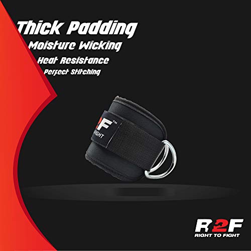 Tobillera para Polea by R2F - 2 Correas De Tobillo Acolchadas De Velcro con D Ganchos - para Entrenamiento De Piernas yglĂșteos En Polea Talla Ășnica - Hombres Mujeres Tobillera para Polea by R2F - 2 Correas De Tobillo Acolchadas De Velcro con D Ganchos - para Entrenamiento De Piernas yglĂșteos En Polea Talla Ășnica - Hombres Mujeres