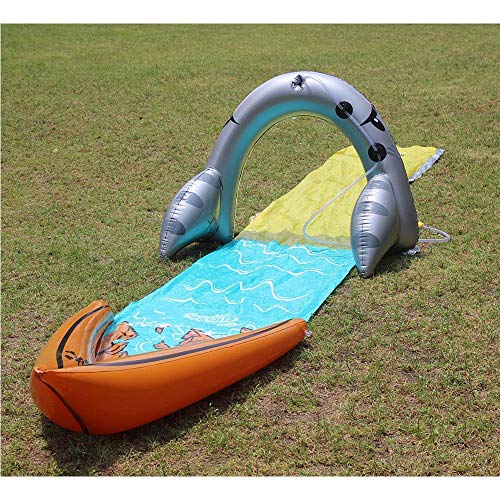 Toboganes acuáticos para césped para niños Patio trasero, Tobogán acuático para niños Tobogán extra grueso A prueba de rasgaduras Jardín Juguetes Personas Tabla de surf PVC Splash Sprint Pad para jar