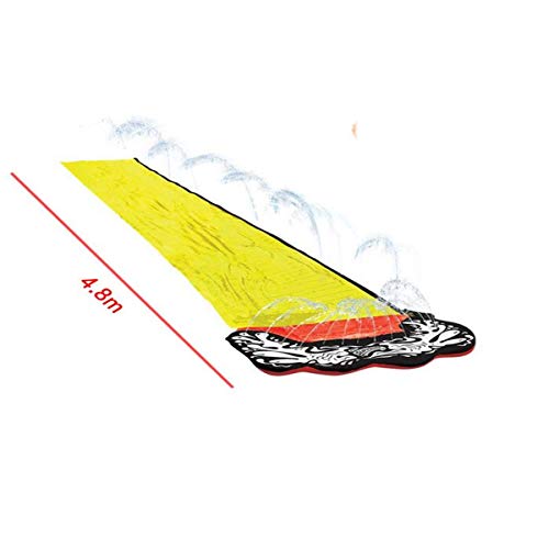 Toboganes de agua para césped para niños, tobogán acuático para patio trasero grande PVC Single Garden Racing Mat Prueba de lágrimas Splash Sprint Pad para niños Juegos de verano Juguetes de agua al