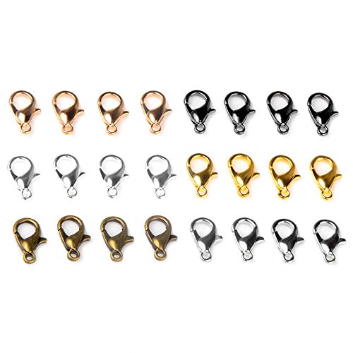 TOBS 100 pezzi/lotto ganci in Bronzo rodiato con moschettone accessori per Catene di collana di bracciali TOBS 100 pezzi/lotto ganci in Bronzo rodiato con moschettone accessori per Catene di collana di bracciali