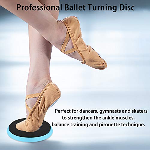 TOBWOLF Pro - Tabla giratoria para ballet, 13 cm, portátil, disco giratorio para bailarines, patinadores, gimnasias, entrenamiento de equilibrio, color azul