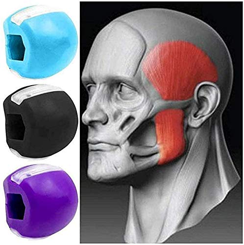 TOCYORIC 3 Bolas para Ejercitar La MandíBula Bola De Silicona Adelgazar La Facial Ejercitador De Cuello Jawline Shaper Face Slimmer Double Chin Exerciser Pelota de Ejercicio Jawline Fitness Ball