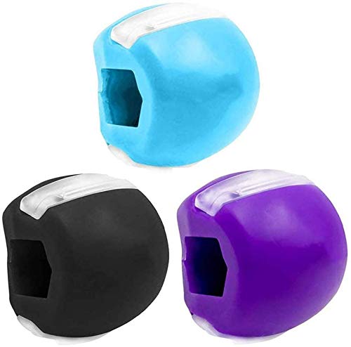 TOCYORIC 3 Bolas para Ejercitar La MandíBula Bola De Silicona Adelgazar La Facial Ejercitador De Cuello Jawline Shaper Face Slimmer Double Chin Exerciser Pelota de Ejercicio Jawline Fitness Ball