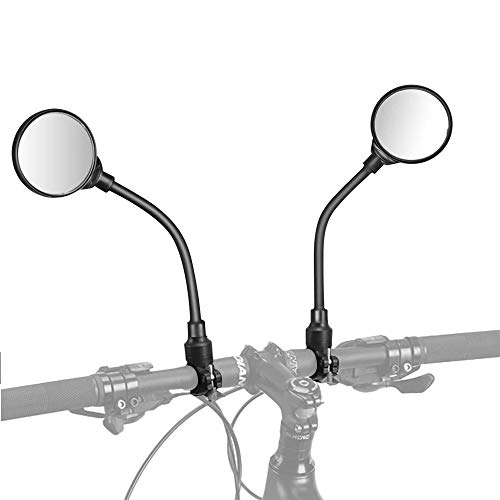 TOCYORIC Espejo Retrovisor de Bicicleta,360° Adjustable para Bicicleta Manillar,Espejor Rotativo Universal,Ángulo Amplio para Carretera Montaña