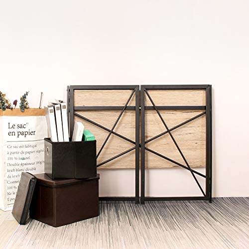 Todeco - Mesa Ordenador, Escritorio Trabajo Plegable, Escritorio Industrial Mesa, Mesa Escritorio Madera, no Necesita instalación, Hecho de Madera y Acero, Marrón Claro Todeco - Mesa Ordenador, Escritorio Trabajo Plegable, Escritorio Industrial Mesa, Mesa Escritorio Madera, no Necesita instalación, Hecho de Madera y Acero, Marrón Claro