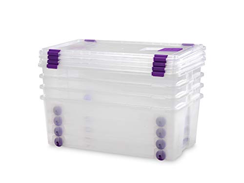 TODO HOGAR - Caja Plástico Almacenaje Grandes Multiusos con Ruedas - Medidas 730 x 405 x 265 - Capacidad de 62 litros (4) TODO HOGAR - Caja Plástico Almacenaje Grandes Multiusos con Ruedas - Medidas 730 x 405 x 265 - Capacidad de 62 litros (4)