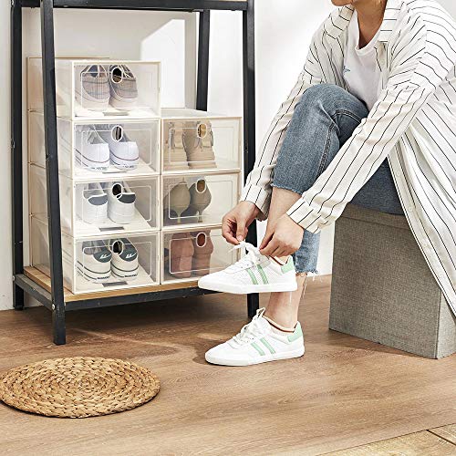 Todo Hogar Cajas de Zapatos, Lote de 6 Organizadores de Almacenamiento, Plegables y Apilables, con o sin Separador, para Zapatos o Zapatillas hasta Talla 42 (Sin División) Todo Hogar Cajas de Zapatos, Lote de 6 Organizadores de Almacenamiento, Plegables y Apilables, con o sin Separador, para Zapatos o Zapatillas hasta Talla 42 (Sin División)