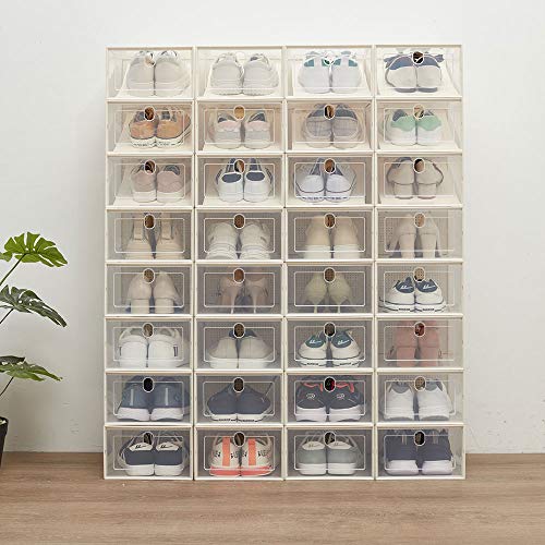 Todo Hogar Cajas de Zapatos, Lote de 6 Organizadores de Almacenamiento, Plegables y Apilables, con o sin Separador, para Zapatos o Zapatillas hasta Talla 42 (Sin División) Todo Hogar Cajas de Zapatos, Lote de 6 Organizadores de Almacenamiento, Plegables y Apilables, con o sin Separador, para Zapatos o Zapatillas hasta Talla 42 (Sin División)