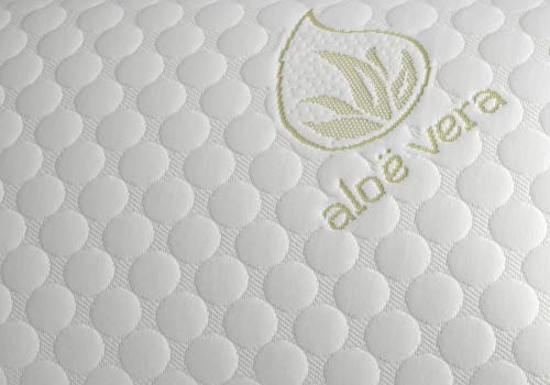 Todocama - Almohada viscoelástica Aloe Vera con Copos 100% viscoelásticos. Tejido Strech Aloe Vera. Termoregulable. Firmeza Media - Alta. Fabricado en España. (90 cm)