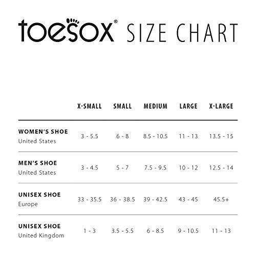 Toesox Half Toe Bellarina Calcetines de Yoga, Unisex Adulto, Negro, M Toesox Half Toe Bellarina Calcetines de Yoga, Unisex Adulto, Negro, M