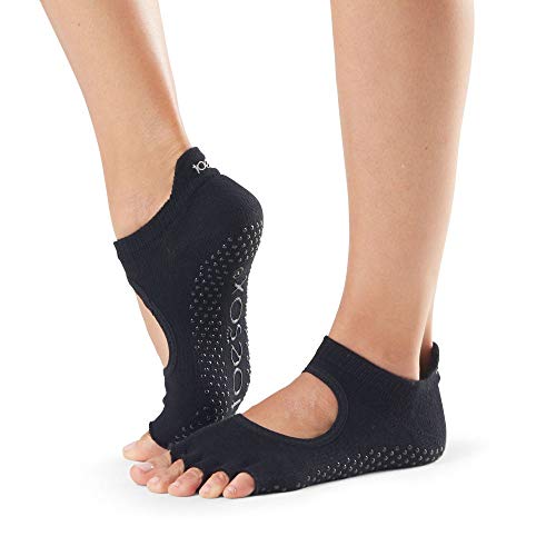 Toesox Half Toe Bellarina Calcetines de Yoga, Unisex Adulto, Negro, M Toesox Half Toe Bellarina Calcetines de Yoga, Unisex Adulto, Negro, M