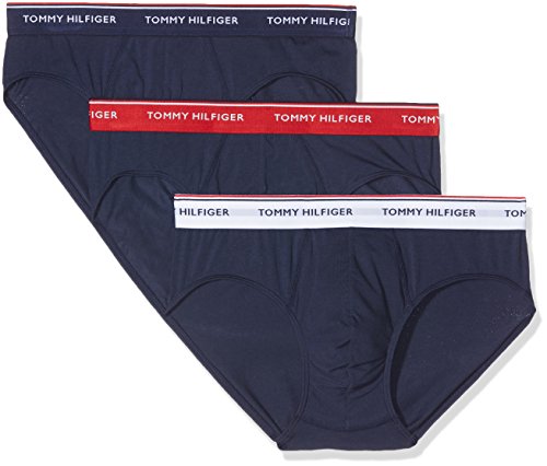 Tommy Hilfiger 3p Brief Slip, Multicolor (Multi/Peacoat 904), L (Pack de 3) para Hombre