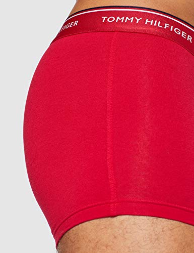 Tommy Hilfiger 3p Trunk Bóxer, Blanco (White/Tango Red/Peacoat 611), Medium (Pack de 3) para Hombre Tommy Hilfiger 3p Trunk Bóxer, Blanco (White/Tango Red/Peacoat 611), Medium (Pack de 3) para Hombre