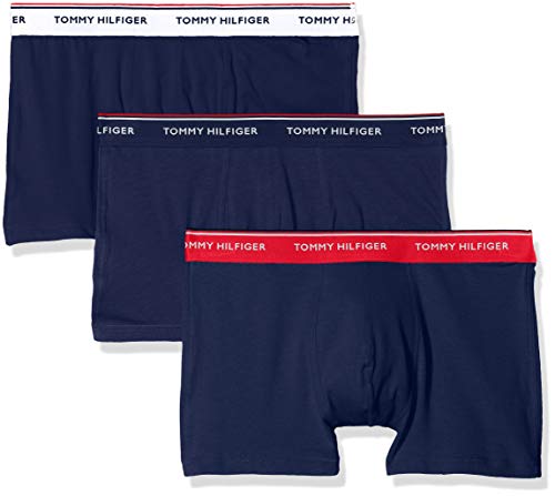 Tommy Hilfiger 3p Trunk Bóxer, Multicolor (Multi/Peacoat 904), Medium (Pack de 3) para Hombre