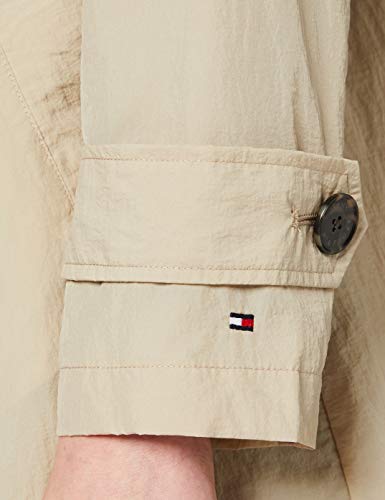 Tommy Hilfiger Claudia Packable Crinkle Mac Gabardina, Beige (Light Stone Aeq), 90 (Talla del Fabricante: 34) para Mujer