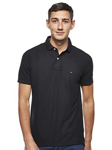 Tommy Hilfiger Core Hilfiger Regular Polo, Negro (Flag Black 060), X-Large para Hombre