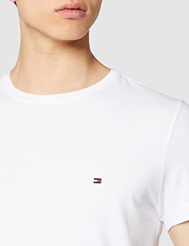 Tommy Hilfiger Core Stretch Slim Cneck tee Camiseta, Blanco (Bright White 100), XXX-Large para Hombre Tommy Hilfiger Core Stretch Slim Cneck tee Camiseta, Blanco (Bright White 100), XXX-Large para Hombre