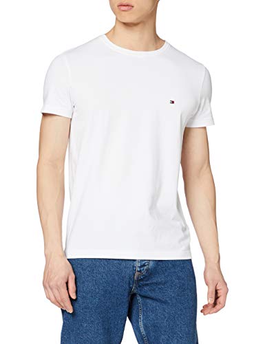 Tommy Hilfiger Core Stretch Slim Cneck tee Camiseta, Blanco (Bright White 100), XXX-Large para Hombre Tommy Hilfiger Core Stretch Slim Cneck tee Camiseta, Blanco (Bright White 100), XXX-Large para Hombre