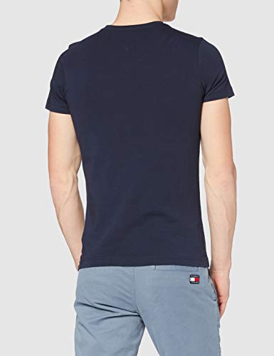 Tommy Hilfiger Core Stretch Slim Vneck tee Camiseta, Azul (Navy Blazer 416), Medium para Hombre